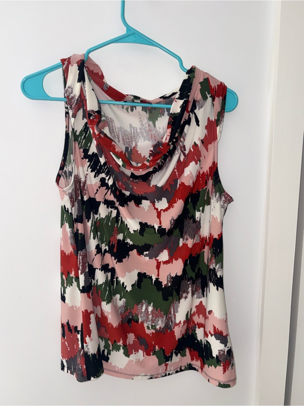 Nine West Multi-Color Abstract Sleeveless Blouse